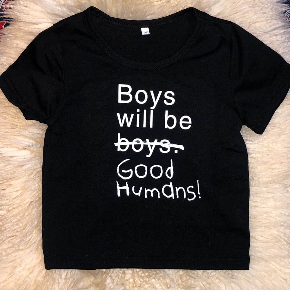 GUC Unbranded graphic Boys will be Good Humans tee